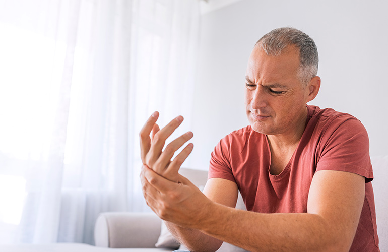 Pain through the hand, wrist, and forearm