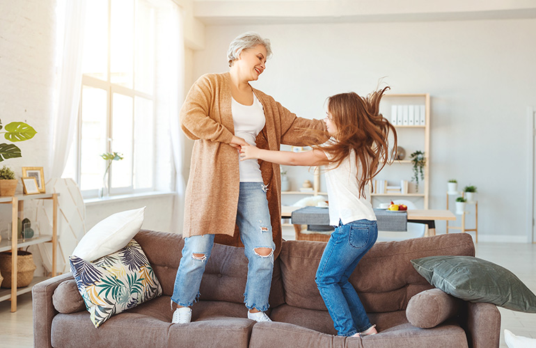Dancing with a child