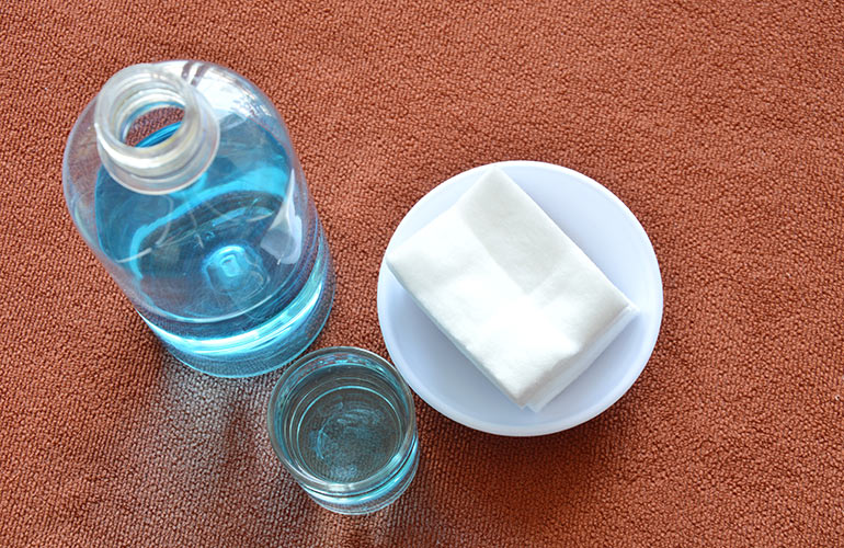 Treat with hydrogen peroxide