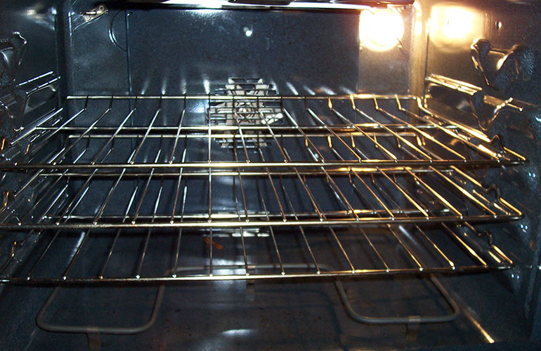 Use ammonia to clean oven racks