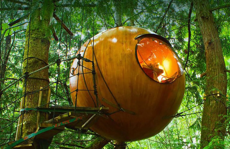 Free Spirit Spheres in Qualicum Beach, Canada