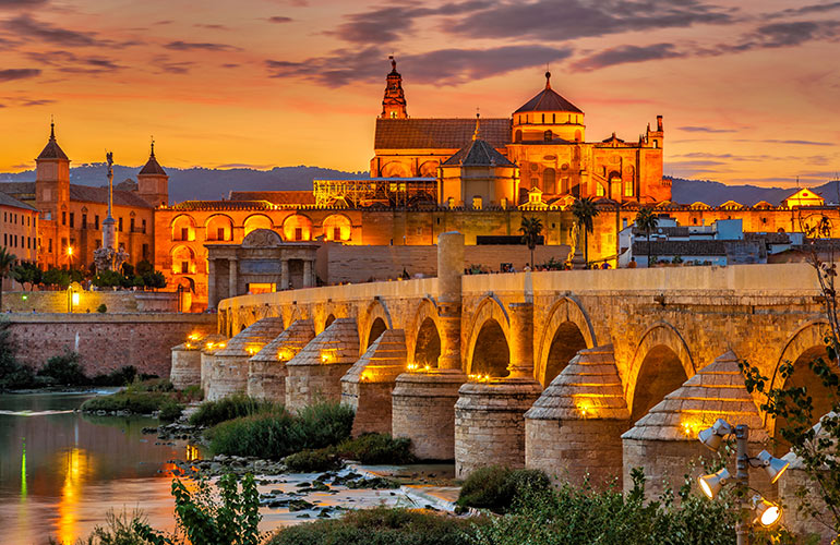 Plaza de Toros and Roman bridge of Córdoba