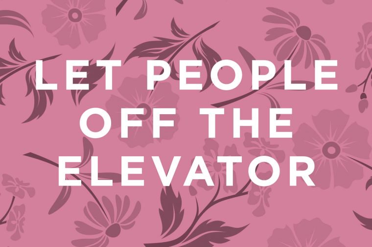 How to behave in an elevator: