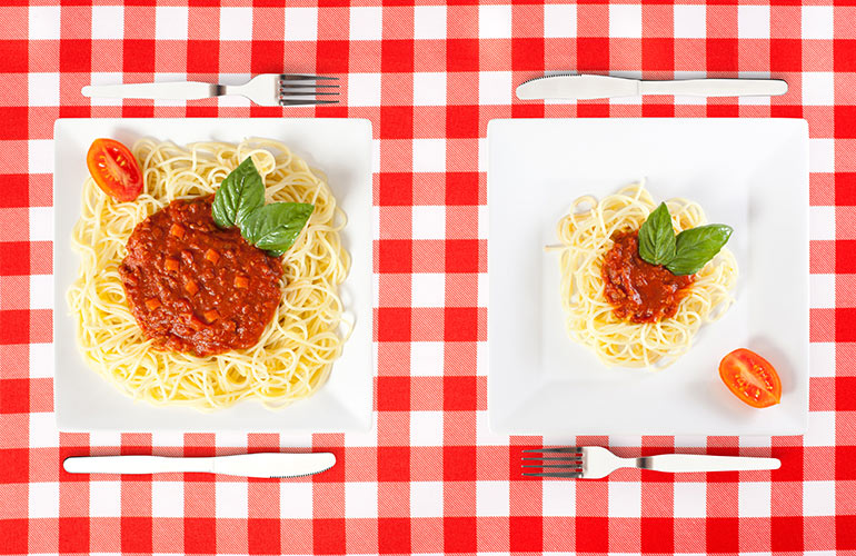 Reducing the size of the stomach means smaller portions