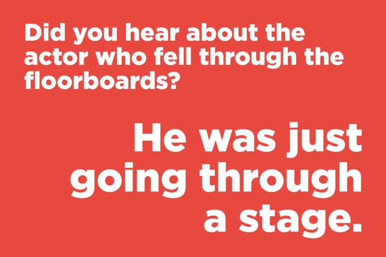 Did you hear about the actor....