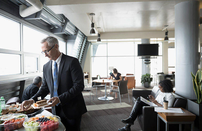 Visit an airport lounge