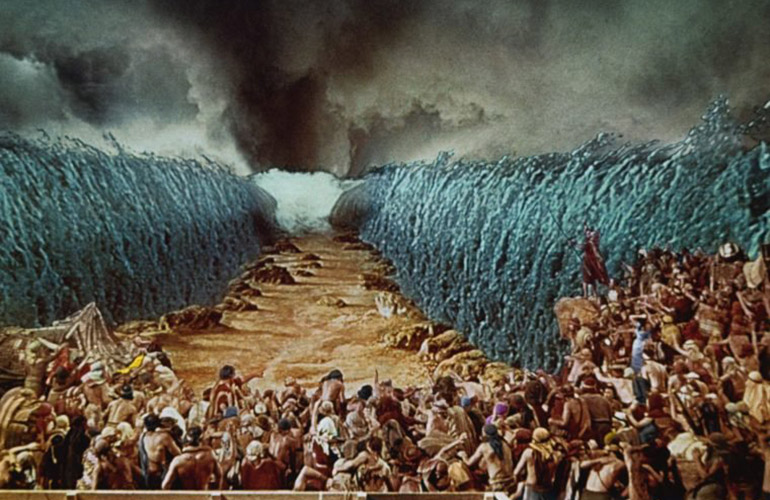 The Ten Commandments set was buried underground for decades