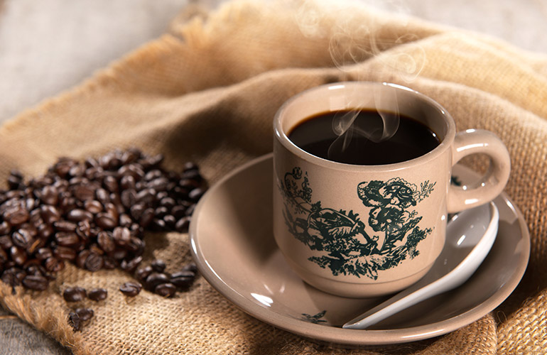 Coffee and black tea