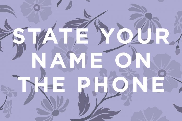 How to properly answer the phone: