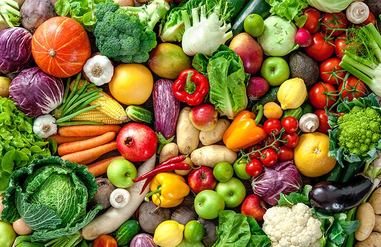 Load up on fruits and veggies