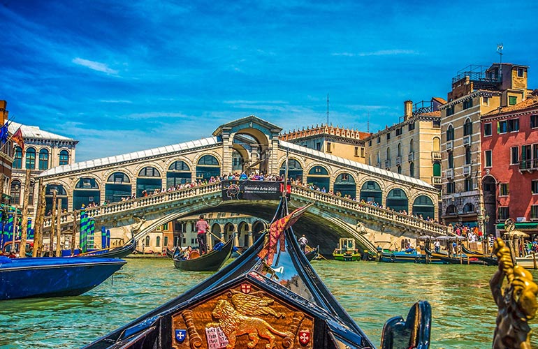 Gondola rides, Venice, Italy