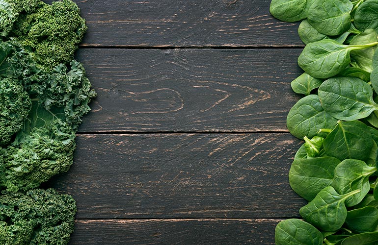 Kale, spinach