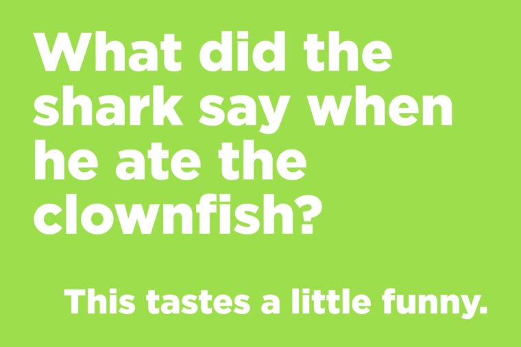 What did the shark say when he ate the clownfish?