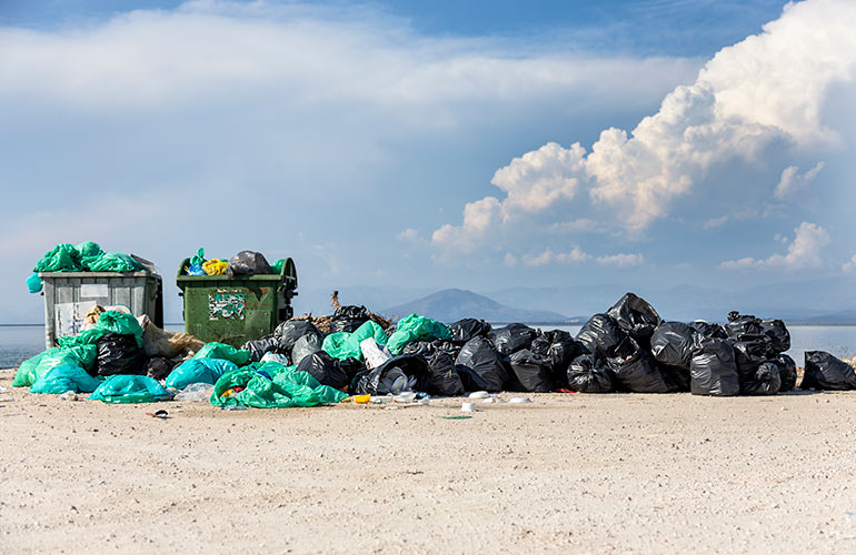 Truckloads of plastic
