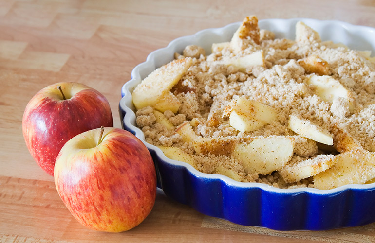 42. Apple crumble