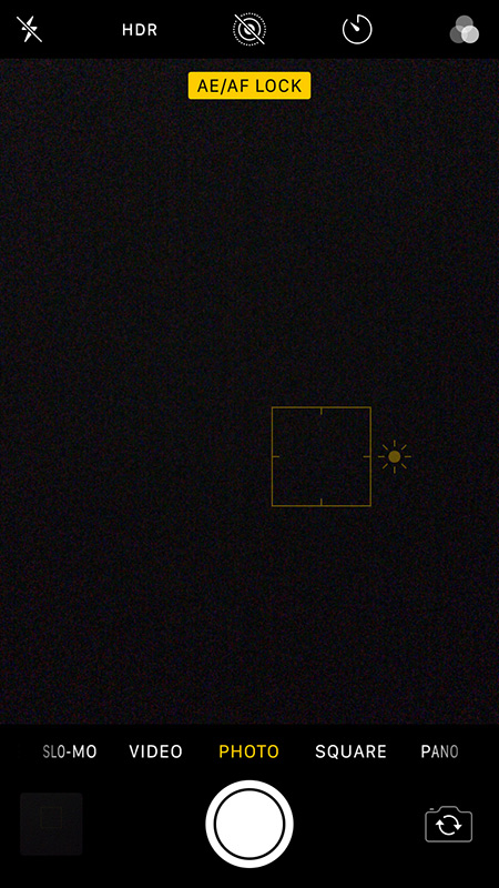 Focus the camera (without touching the screen!)