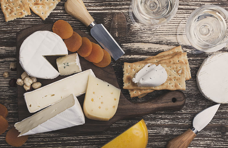 3. Cheese and crackers
