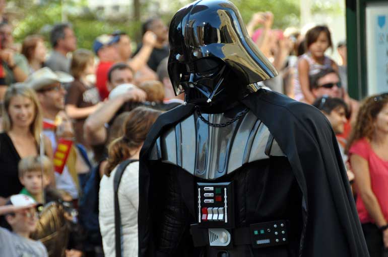 7. It took four men to portray one Vader