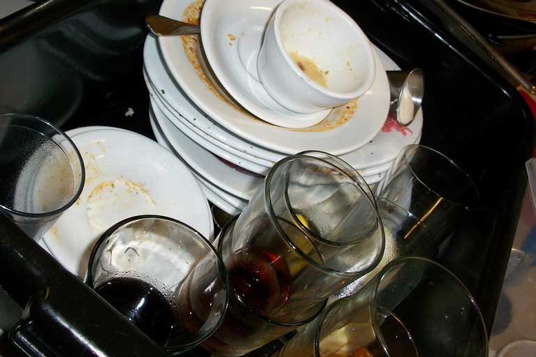 Leaving the dishes in the sink