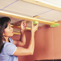 Fix a Sagging Plasterboard Ceiling