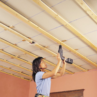 Fix a Sagging Plasterboard Ceiling