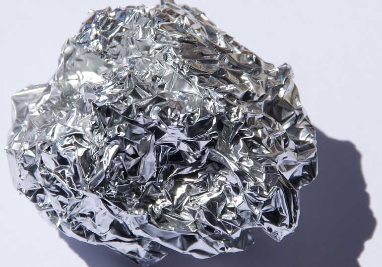 1. Aluminum foil scrubs pots clean