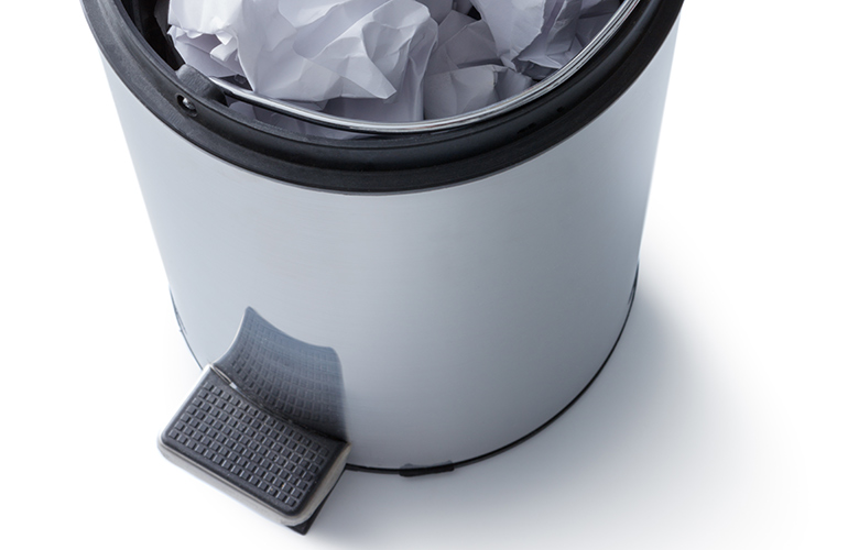 12. Foot-pedal trashcan
