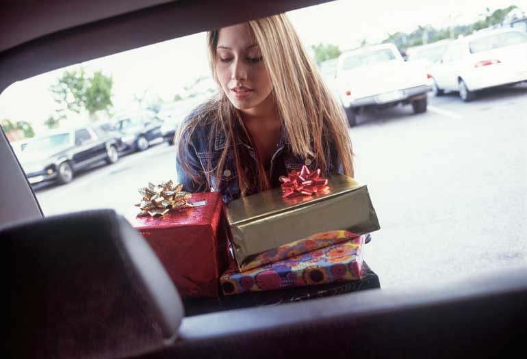 In your car