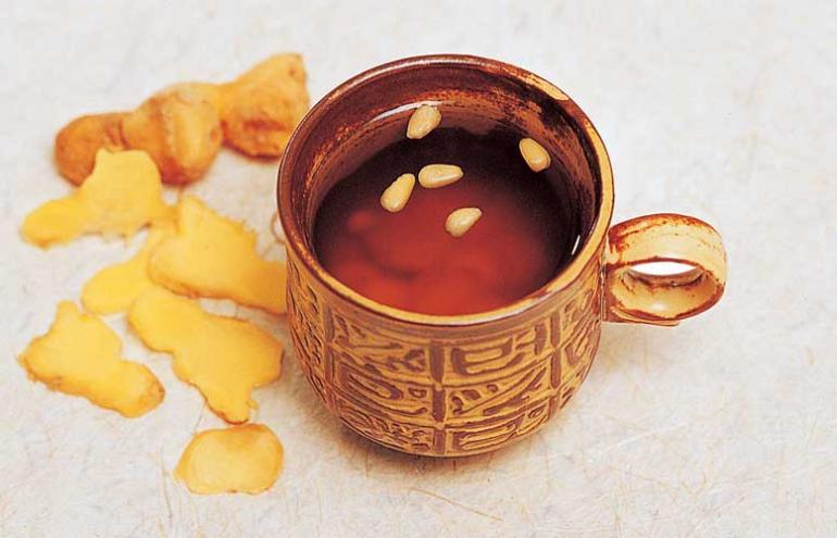 5. Sip ginger tea after a meal