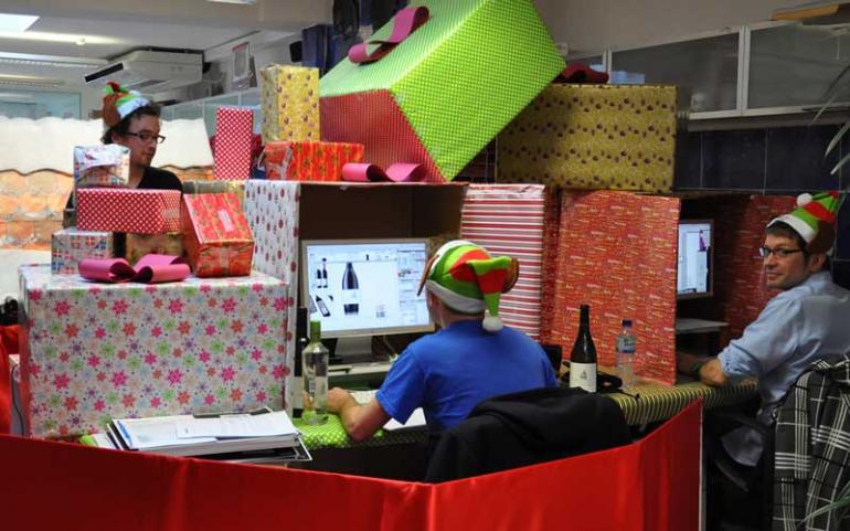 At your office