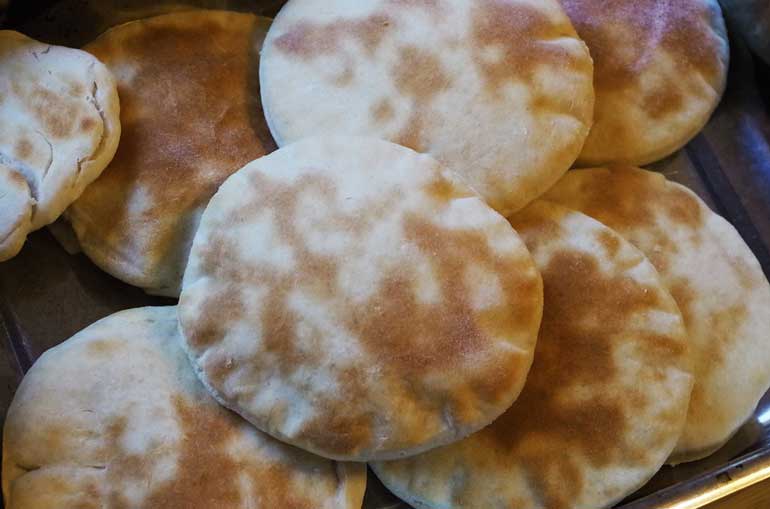 6. A toasted whole-wheat pita