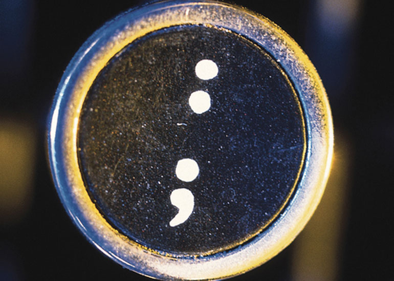 How to use a semicolon in a list
