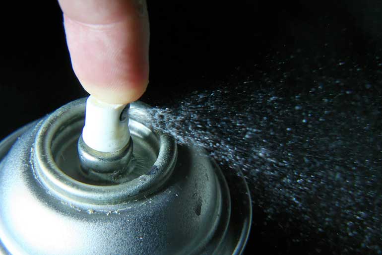 5. Cooking spray removes shower soap scum