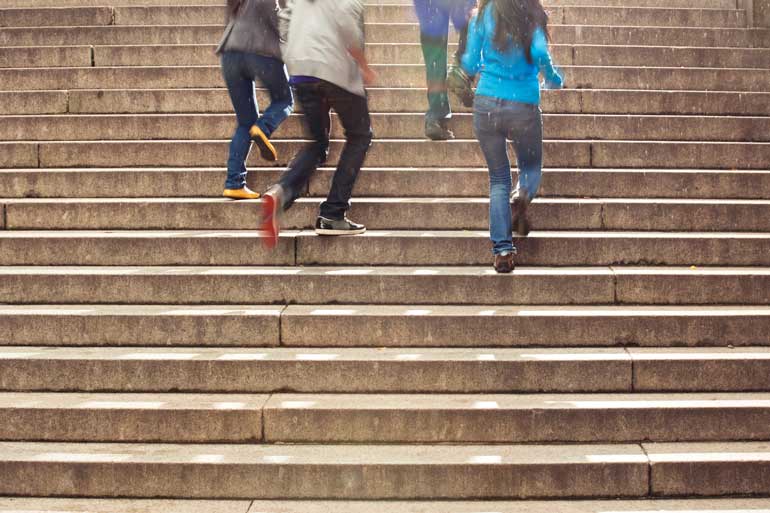 Walk the stairs