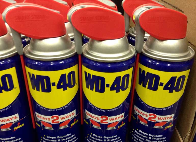 3. WD-40 removes glue