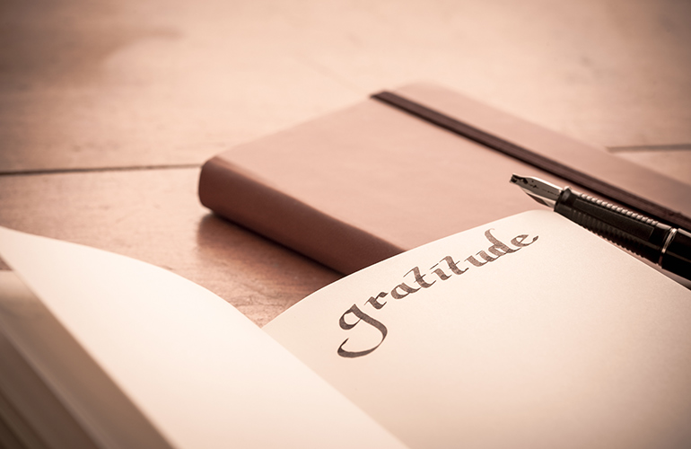 “I keep a gratitude journal”