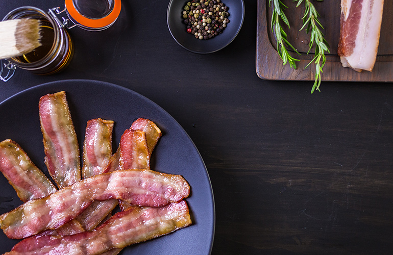 Does maple syrup belong on bacon?