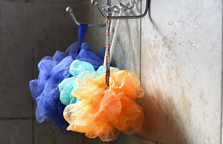 Loofahs and bacteria go hand-in-hand