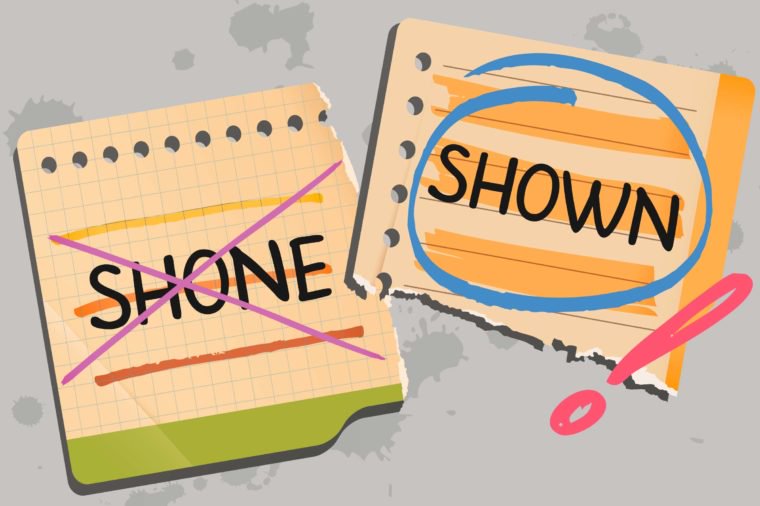 Shone versus Shown