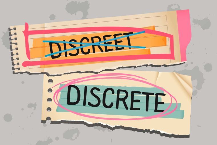 Discreet versus Discrete