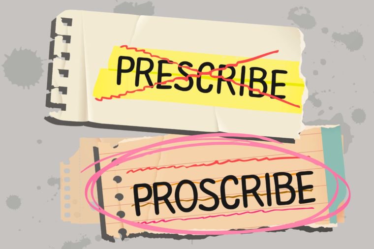 Prescribe versus Proscribe