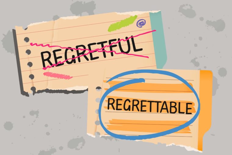 Regretful versus Regrettable