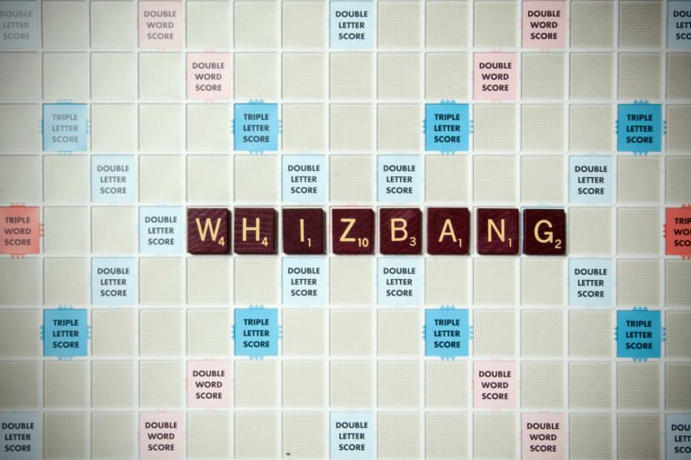 Whizbang: A small high-velocity shell; a firecracker that makes a whizzing sound followed by an explosion