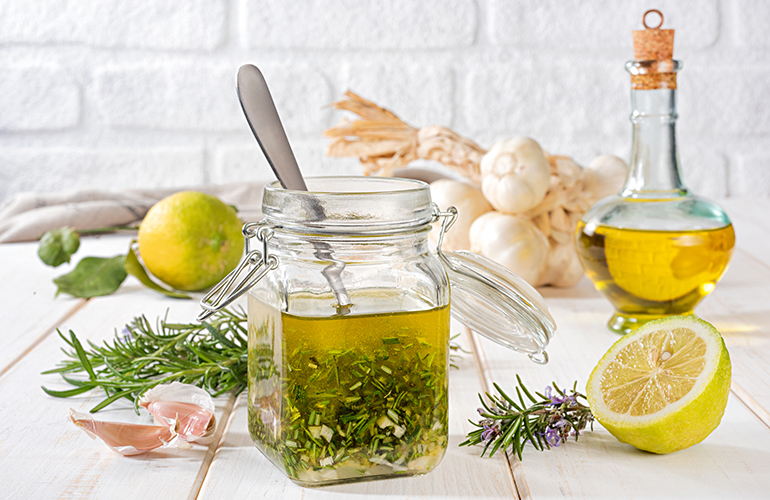 DIY herbal cooking oils