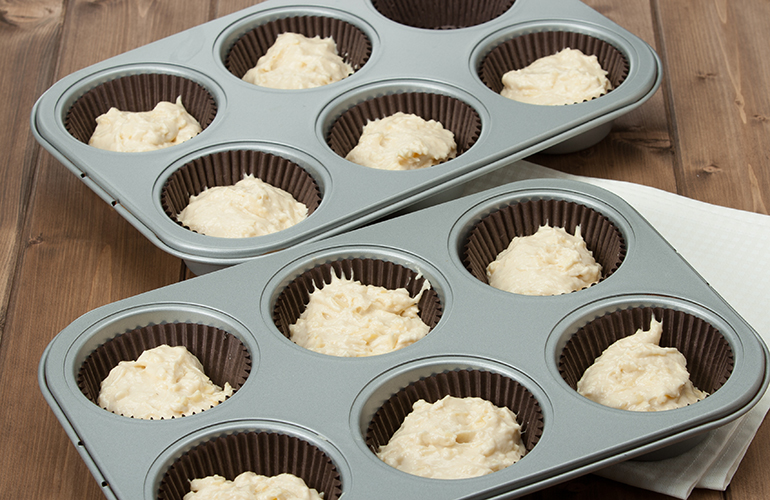 Bake perfectly portioned muffins