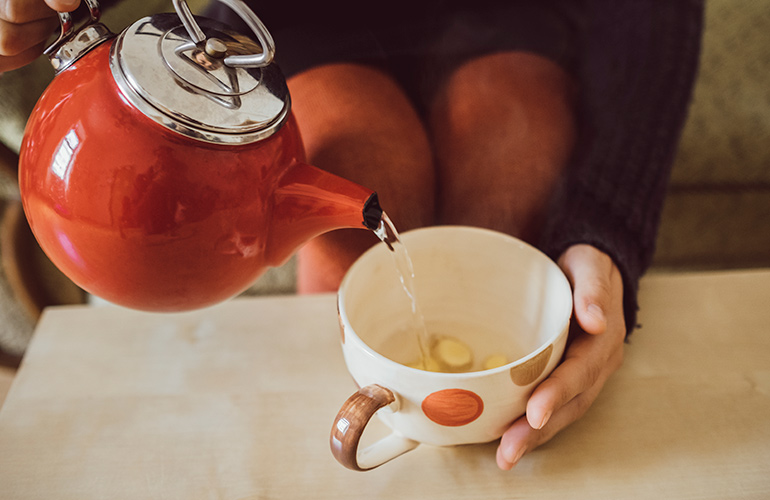 Sip ginger tea