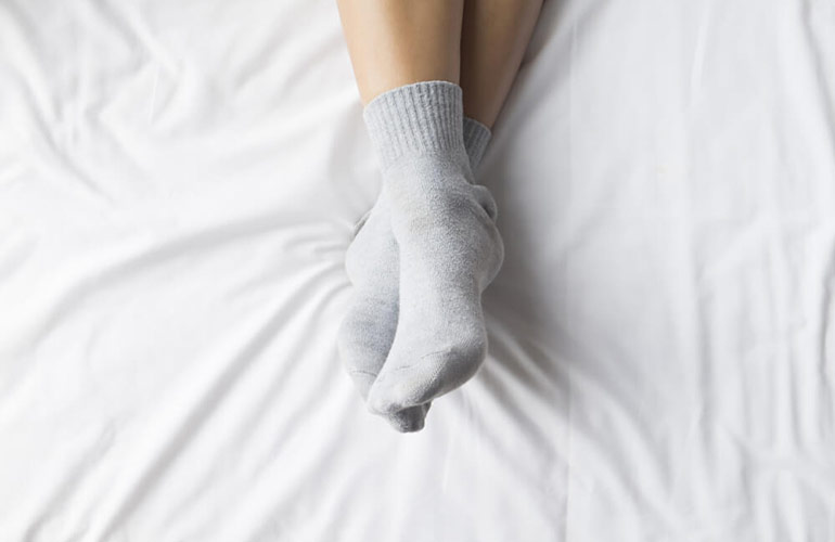 Taking your socks off