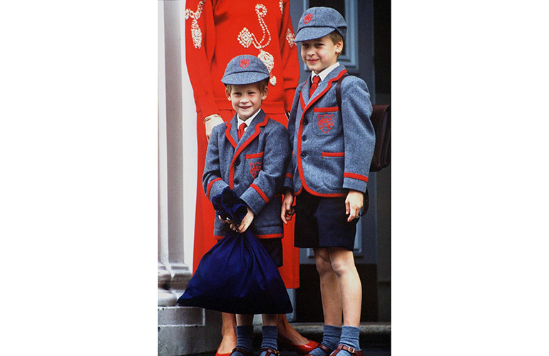 Prince Harry and Prince William head off to school