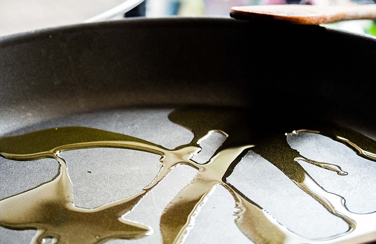 Not preheating your pan
