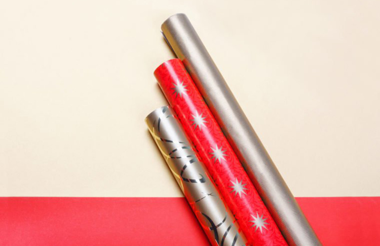 Keep wrapping paper in place